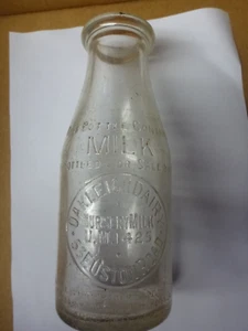 Antique Embossed Oakleigh Dairy, Victorian Milk Bottle - Picture 1 of 3