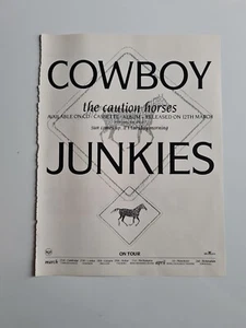 Cowboy Junkies Caution Horses ORIGINAL 90s MUSIC Album ADVERT 9X12" POSTER - Picture 1 of 1