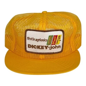 Vintage Farm Trucker Hat Cap Snapback First in agrionics Dickey - John Y2K Mesh - Picture 1 of 7