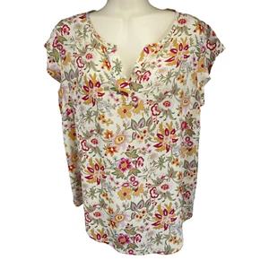 Blusa de mujer talla S estampado floral en marfil peso ligero de Saint Tropez West - Imagen 1 de 9