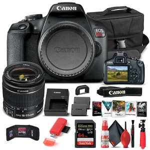 Canon EOS Rebel T7 DSLR Camera W/ 18-55mm Lens 2727C002 - Basic Bundle - Picture 1 of 9