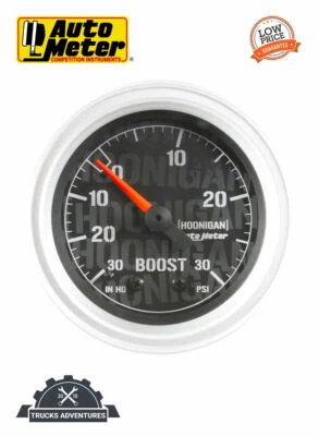 AutoMeter 4303-09000 Hoonigan Mechanical Vacuum/Boost Gauge - Image 1 of 3