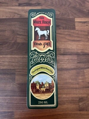 THE WHITE HORSE WHISKEY TIN - BARRINGER WALLIS AND MANNERS TIN BOX SCOTLAND - Image 1 of 4