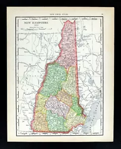1912 McNally Map New Hampshire Concord Manchester Portsmouth NH - Mt. Washington - Picture 1 of 3