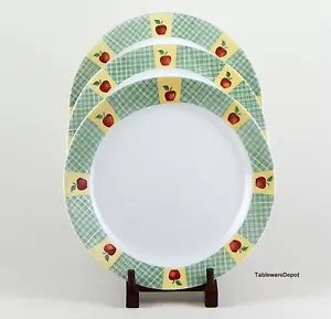 Corning/Corelle COSECHA DE MANZANA: Juego de 3 platos de cena, verde, rojo y amarillo - Imagen 1 de 3