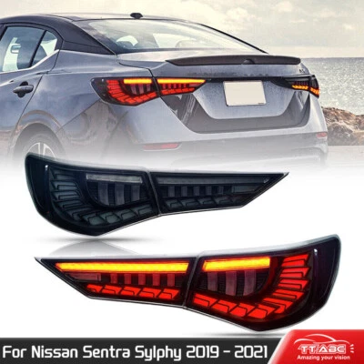 LED Smoked Tail Lights For Nissan Sentra Sylphy Pulsar 2019 2020 2021 Rear Lamps Foto 1 de 4