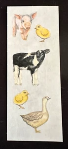 VINTAGE Creative Memories Stickers FARM ANIMALS~Cow~PIG~Duck~BABY CHICKS - Picture 1 of 1