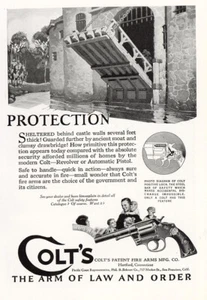 1924 Colt Fire Arms: Protection Vintage Print Ad - Picture 1 of 1