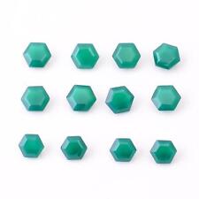 Natural Green Onyx Hexagon Shape Faceted Cut Size 21x21mm To 25x25mm AAA Quality