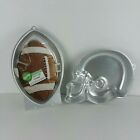 Lot of 2 WILTON FIRST & TEN and GO TEAM FOOTBALL CAKE PAN 2105-6504 & 2105-1029 