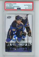 T.J. OSHIE AUTO Rookie Young Guns PSA DNA 2008-09 Upper Deck Hockey Signed Blues