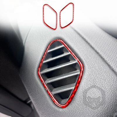 Красная крышка выпускного отверстия из углеродного волокна для салона Jaguar F-Type 2013-2024 - Изображение 1 из 4