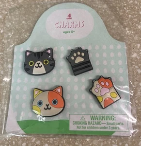 Playground Cat's Shoe Charms Set Of 4 Target Bullseye New Cats And Paws - Picture 1 of 1
