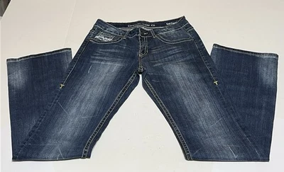 Женские джинсы Cowgirl Tuff Co. с биркой 29x35 (30x35) Don't Fence Me синие - Изображение 1 из 4