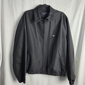Dockers Bomber Jacket Men's Large Zip Up Black Microtwill Capsule Wardrobe - Picture 1 of 10