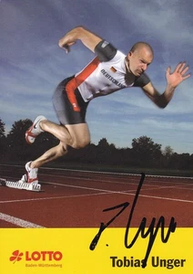 Tobias UNGER - Deutschland, Silber EM 2012 Leichtathletik, Original-Autogramm! - Picture 1 of 1