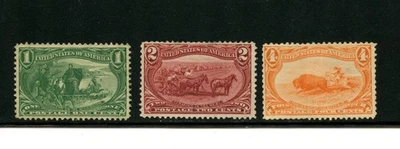 U.S. #285-287 (U706) (3) issues Trans-Mississippi set, M,H,FVF, CV$162.50 - Image 1 of 2
