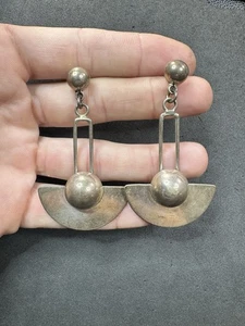 23.1g VTG Taxco Sterling Silver 925 Drop Stud Earrings Jewelry lot D - Picture 1 of 7