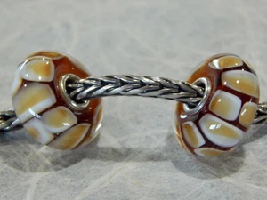TROLLBEADS Brown Fusion BEAD #3-4 *SET DI DUE* RITIRATO 2012 (DUE PERLINE) NUOVO! - Foto 1 di 16