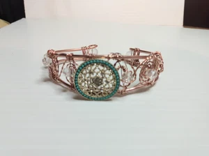 Bracelet Crystal wire wrapped bangle... item #8081 - Picture 1 of 3