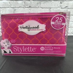 HOLLYWOOD FASHION SECRET Stylette Kit | Set da viaggio 10 elementi essenziali NUOVO - Foto 1 di 6