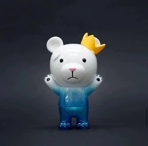 THE LITTLE HUT SHON SIDE NOTHING BEAR Blue White Vinyl Figure Sofubi H12CM/4.7in - Picture 1 of 5