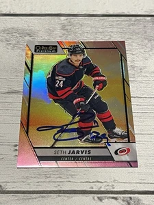 Seth Jarvis Signed Card OPC O-PEE-CHEE Platinum Sunset JSA COA IP Hurricanes a - Picture 1 of 3