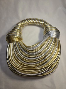 Bolsos de mano de noche para mujer, carteras sin asas tejidas de moda para mujer boda formal - Imagen 1 de 4