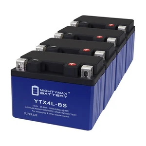 Mighty Max YTX4L-BSLIFEPO4 Lithium Replaces S1000R S1000RR, S1000RR DWA - 4 Pack - Picture 1 of 6