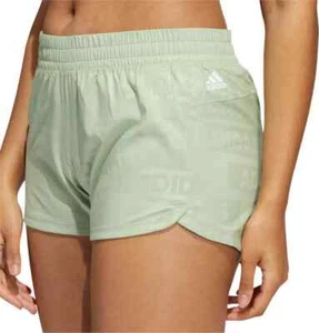 Adidas Pacer Shorts Damen Größe Large geprägt gewebt grün Laufen Training neu mit Etikett - Bild 1 von 13