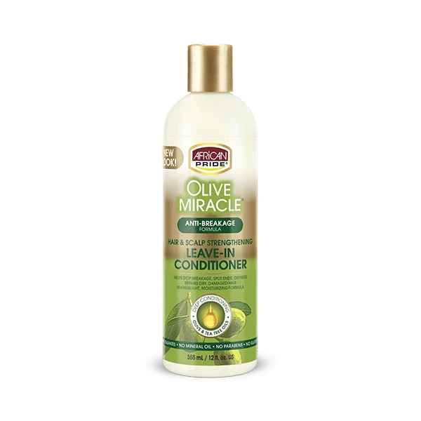 AFRICAN PRIDE OLIVE MIRACLE HAIR & SCALP STRENGTHENING LEAVE-IN CONDITIONER 355M - Image 1 of 1