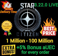 Star Citizen aUEC 1 mille-100 mil  + 5 % bonus  voir 3.22.1 Alpha UEC Star Citizen