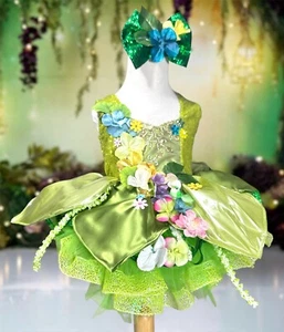 Tinkerbell Dress, tinkerbell Princess Dress, Costume, Handmade Dress - Picture 1 of 16