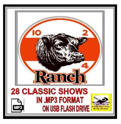 10-2-4 RANCH 28 Choice Western Old Time Radio Shows OTR MP3 On USB Flash Drive - Image 1 of 4