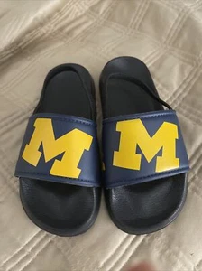 Michigan Wolverine sandals Kids Size 10/11 - Picture 1 of 5