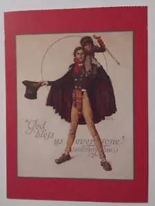 Cartolina d'epoca 1990 NORMAN ROCKWELL - MINUSCOLO TIM & BOB CRATCHIT 1934 ecc - spedizione gratuita - Foto 1 di 2