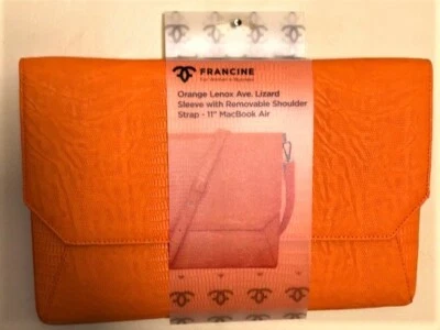 Funda Francine Orange Lizard 11” MacBook Air con correa extraíble estuche de transporte Foto 1 de 4
