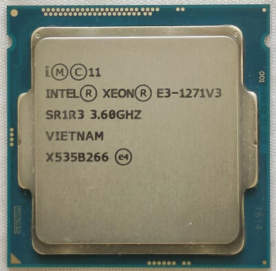 Intel Xeon E3-1271 V3 E3-1271V3 3.6GHz SR1R3 5GT/s 4 Core LGA1150 CPU Processor - Image 1 of 2