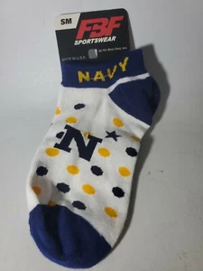 U.S. Naval Academy Socks Men Size Small 1-5 NEW NO SHOW SOCKS  - Picture 1 of 2