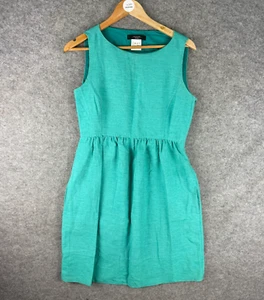 MaxMara Weekend Dress Womens Size UK 10 Green Sleeveless Fit & Flare Linen Blend - Picture 1 of 10