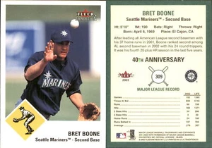 Bret Boone 2003 Fleer Tradition #309 Card Mariners FREE SHIP *AutographDen* - Picture 1 of 1
