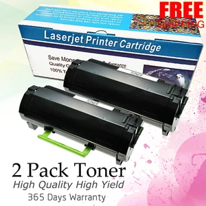 2PK Toner for Lexmark 50F1H00 501H MS310d MS410d MS510dn MS610DN MS415DN MS312dn - Picture 1 of 2