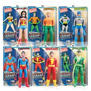 DC Comics Justice League Retro Style Action Figures Series 1 Set of all 6 by FTC - Picture 1 of 7
