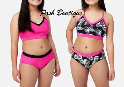 Traje de baño Tankini Bikini con volantes para niñas JUSTICIA TALLA GRANDE 12 14 16 18 L XL NUEVO CON ETIQUETAS Foto 1 de 4