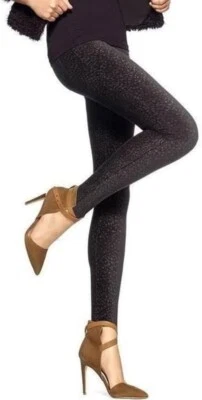 Hue womens Corduroy Leggings Animal Dot Black X-Small 0-2 W23"x29" - Image 1 of 2