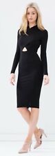 Kardashian Kollection Shawl Wrap Midi Dress Black Size 6 with tags