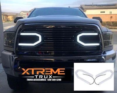 Par de luces LED blancas de repuesto para rejilla Big Horn 10-18 Ram 2500 3500 4500 Foto 1 de 4