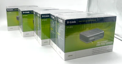 LOT OF 8 NEW D-LINK DP-301U FAST ETHERNET USB PRINT SERVER - Image 1 of 4