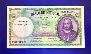 1941 PORTUGAL - 20 ESCUDOS - VF - EZSU5 - Picture 1 of 2