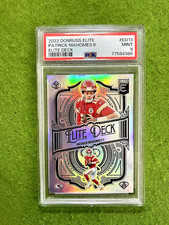 Patrick Mahomes SILVER PRIZM PSA 9 CARD CHIEFS SP 2022 Panini Donruss Elite Deck